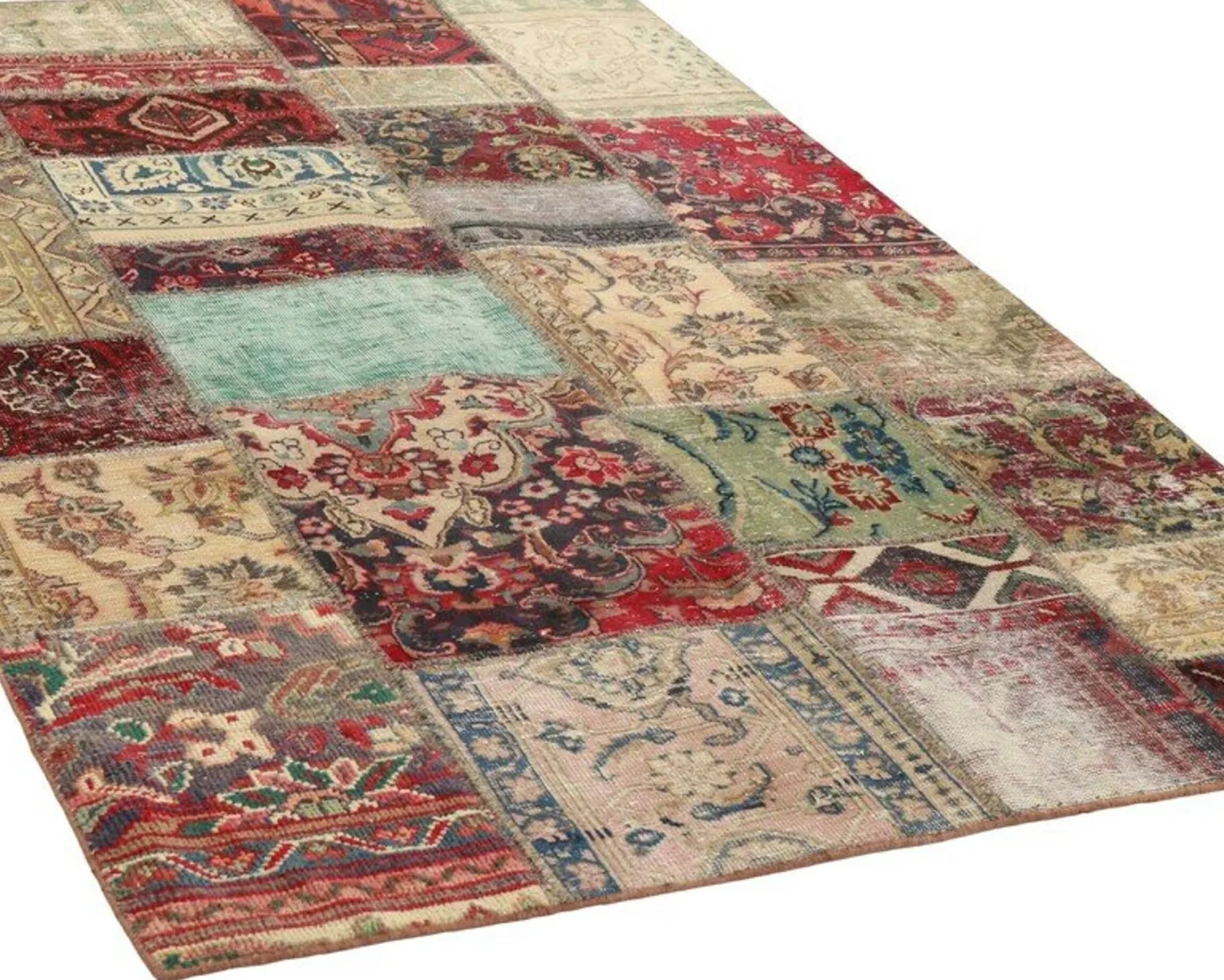 Vintage Patchwork orientalisk matta 143 x 203 cm