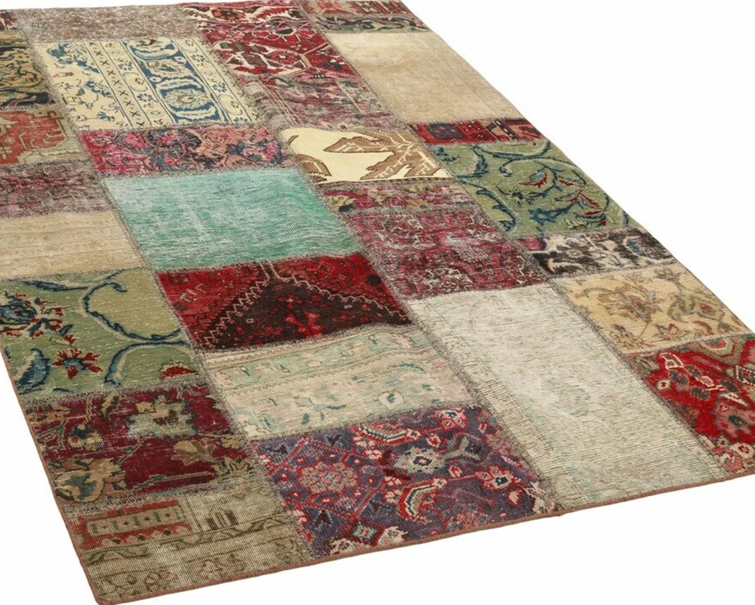 Vintage Patchwork orientalisk matta 141 x 200 cm