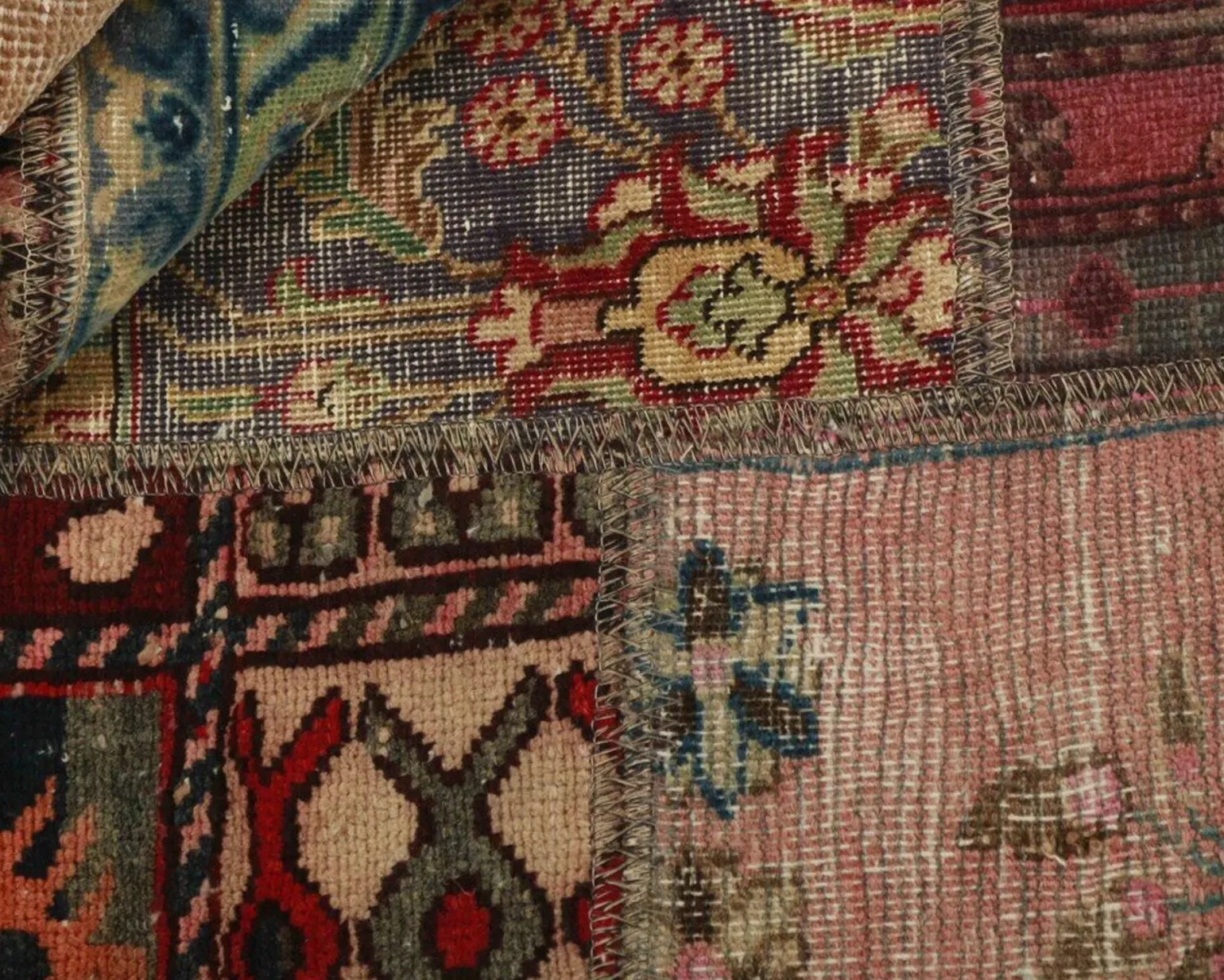 Vintage Patchwork orientalisk matta 142 x 200 cm