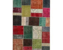 Vintage Patchwork orientalisk matta 141 x 198 cm
