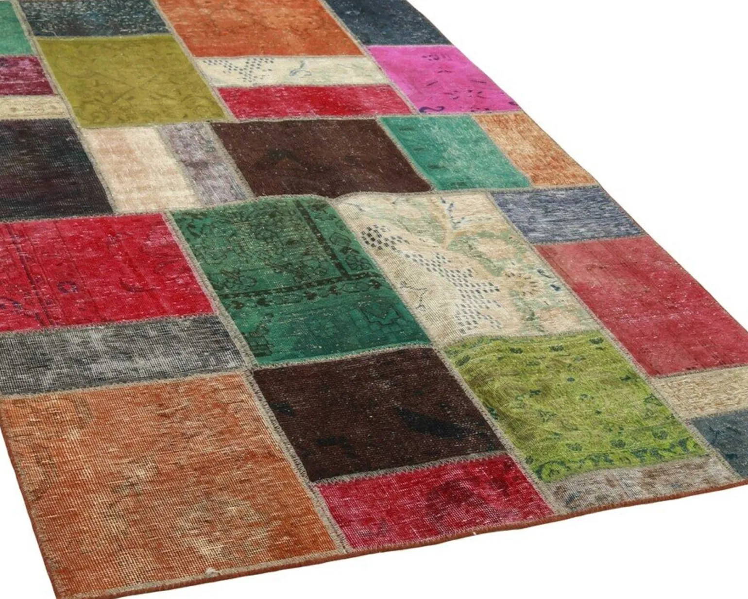 Vintage Patchwork orientalisk matta 141 x 198 cm