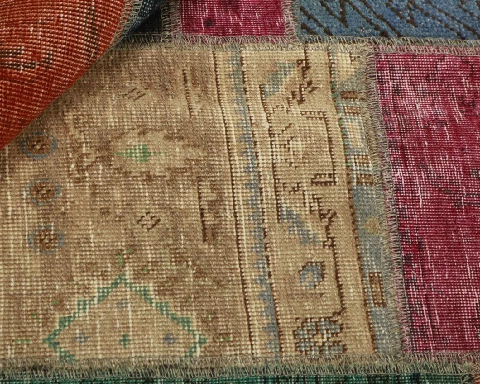 Vintage Patchwork orientalisk matta 139 x 199 cm