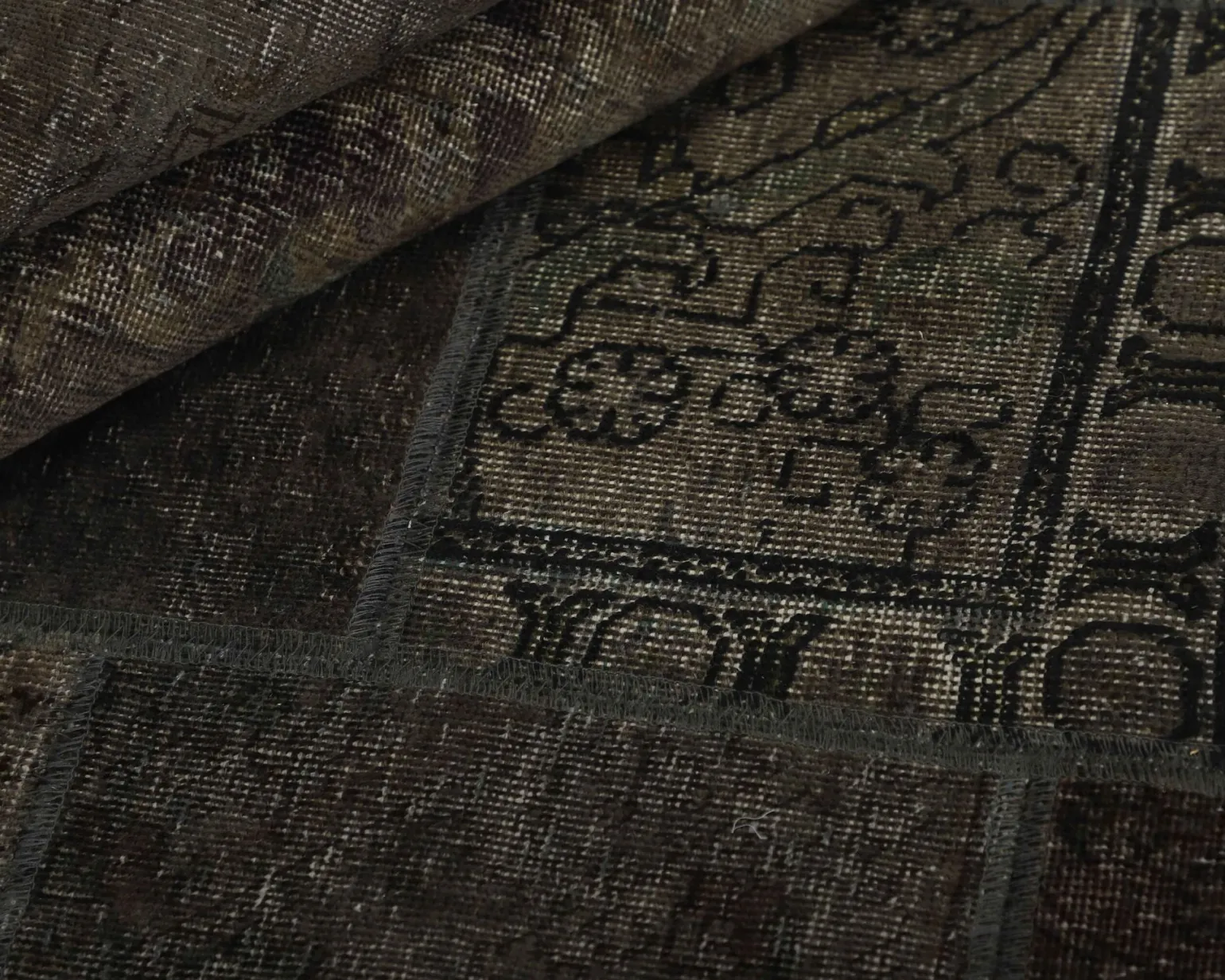 Vintage Patchwork orientalisk matta 206 x 258 cm