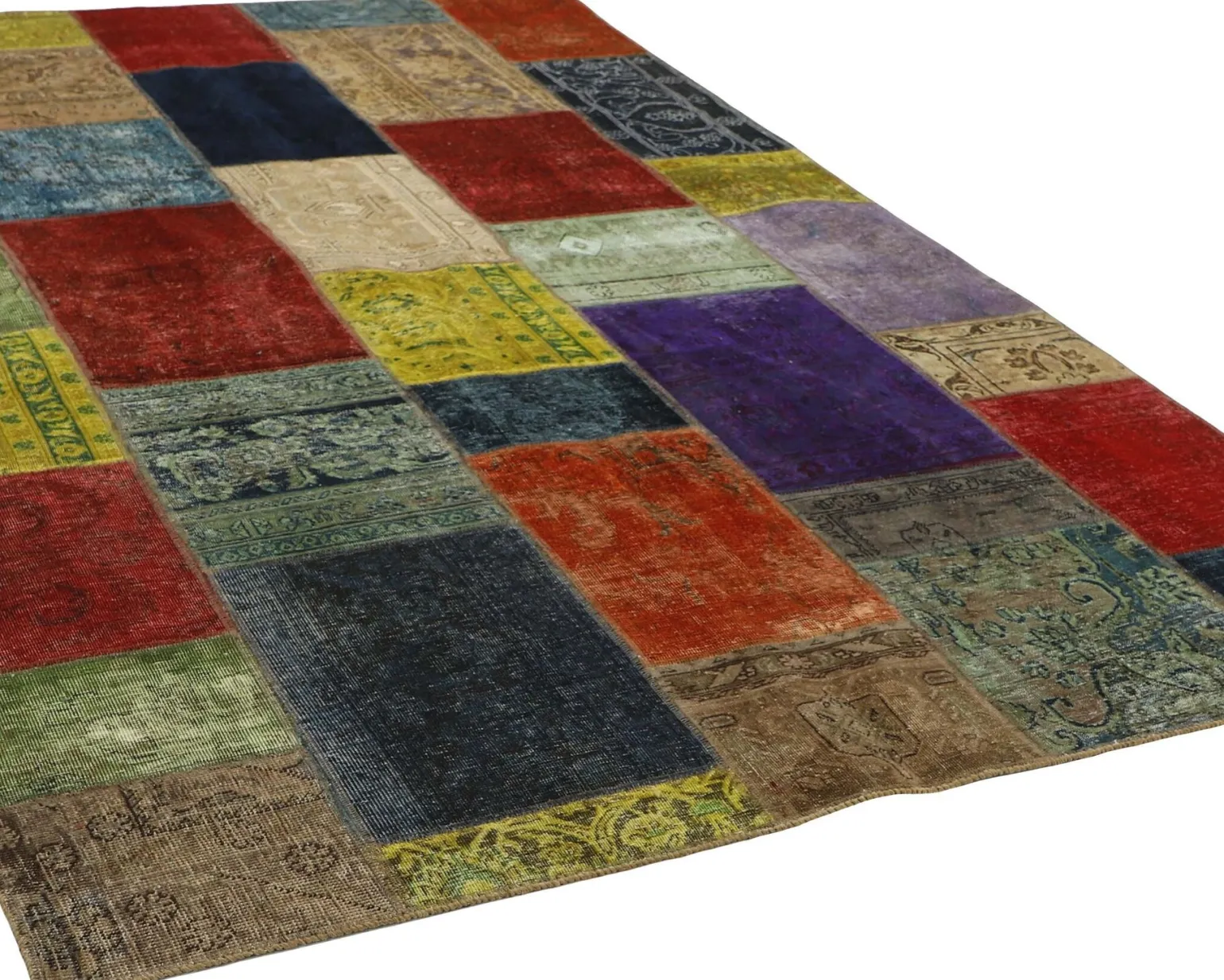 Vintage Patchwork orientalisk matta 197 x 303 cm