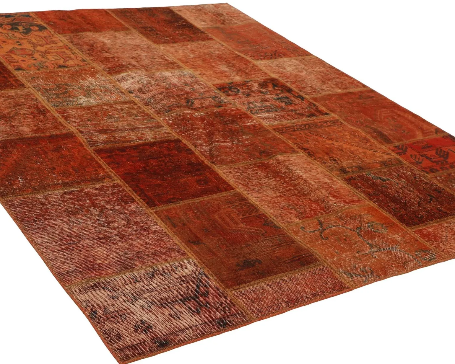 Vintage Patchwork orientalisk matta 202 x 251 cm