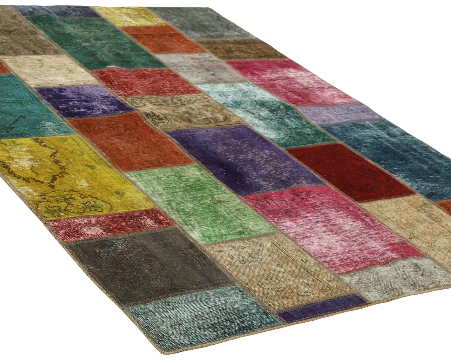 Vintage Patchwork orientalisk matta 169 x 238 cm