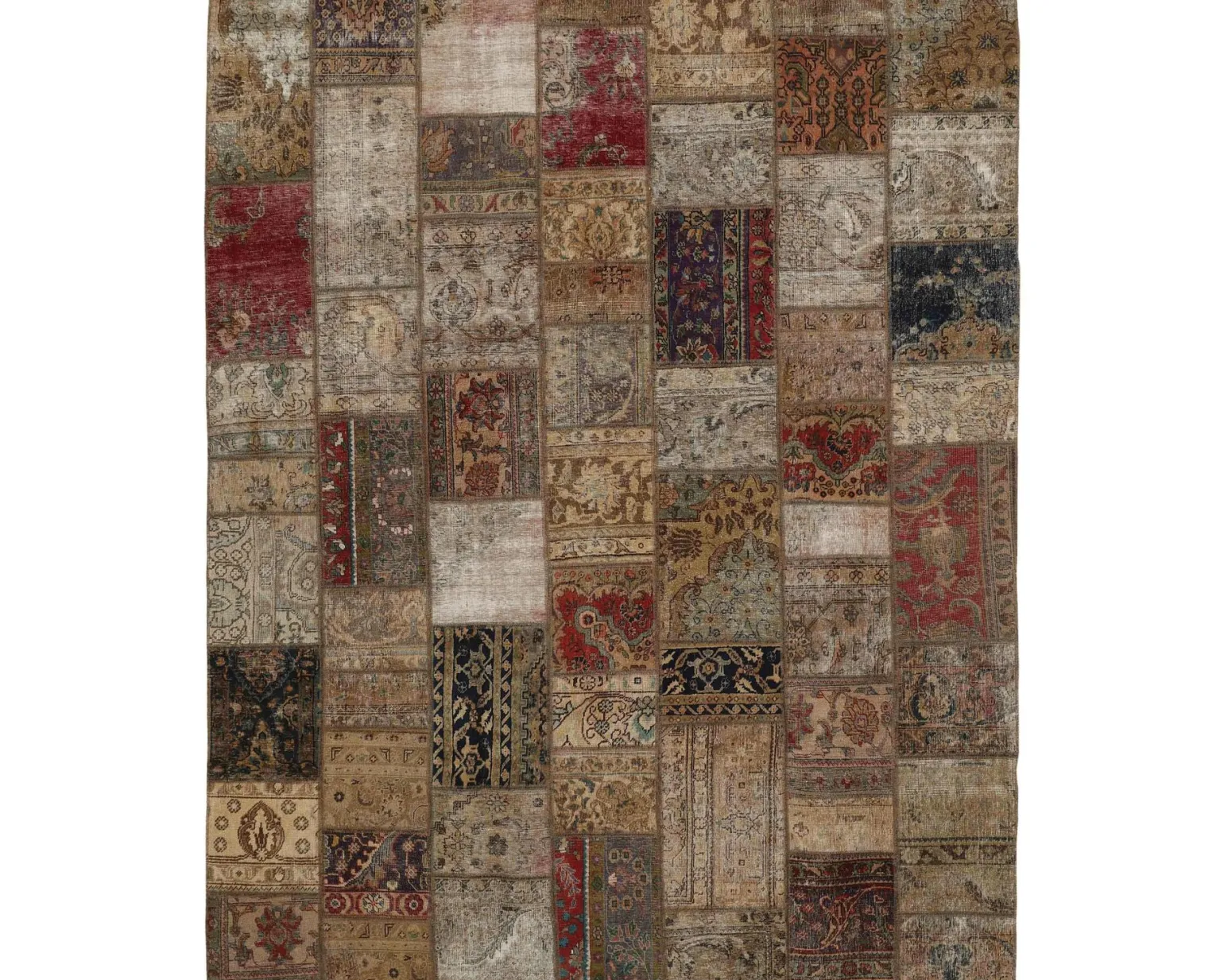Vintage Patchwork orientalisk matta 249 x 310 cm