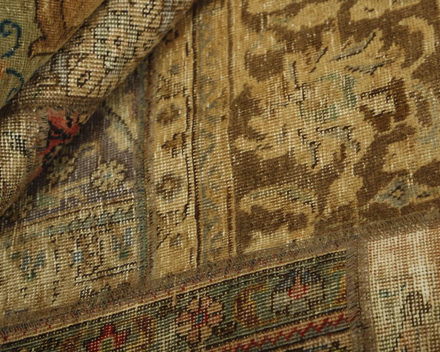 Vintage Patchwork orientalisk matta 249 x 310 cm