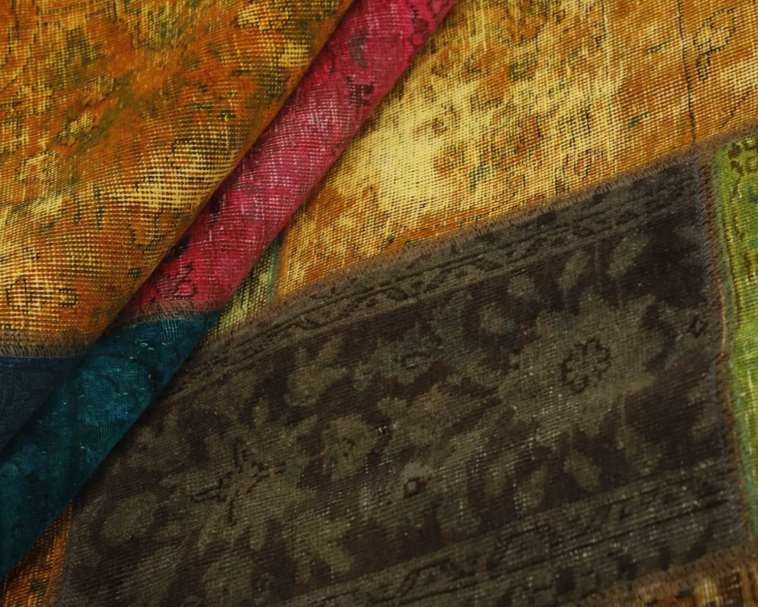 Vintage Patchwork orientalisk matta 304 x 413 cm