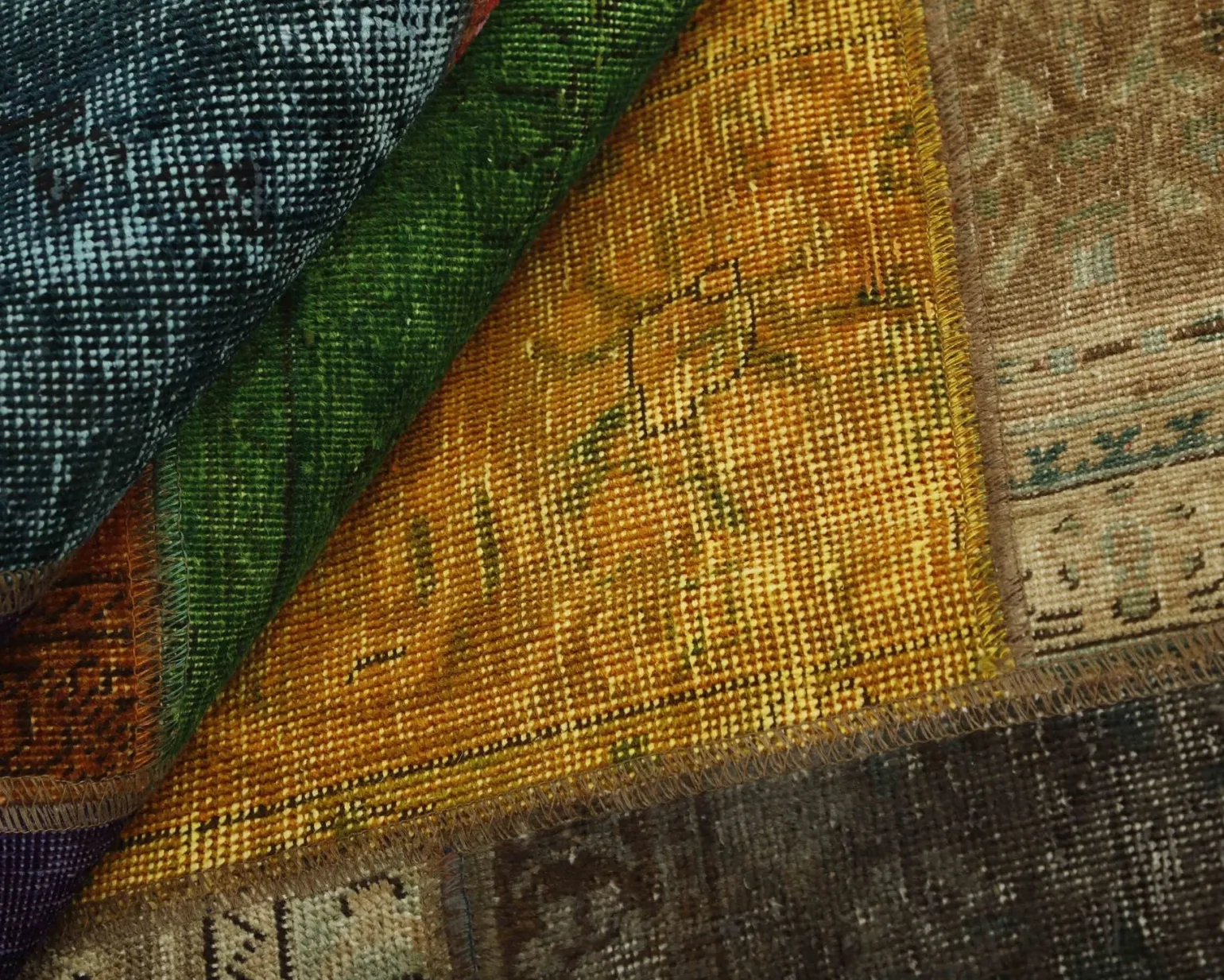 Vintage Patchwork orientalisk matta 206 x 307 cm