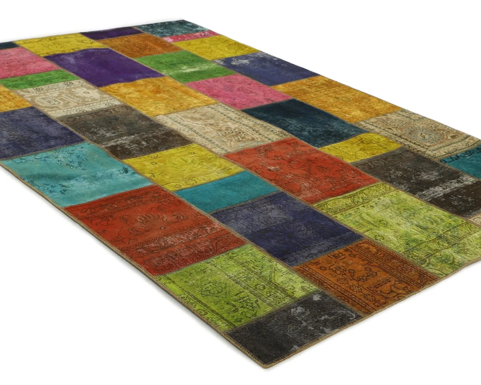 Vintage Patchwork orientalisk matta 206 x 307 cm