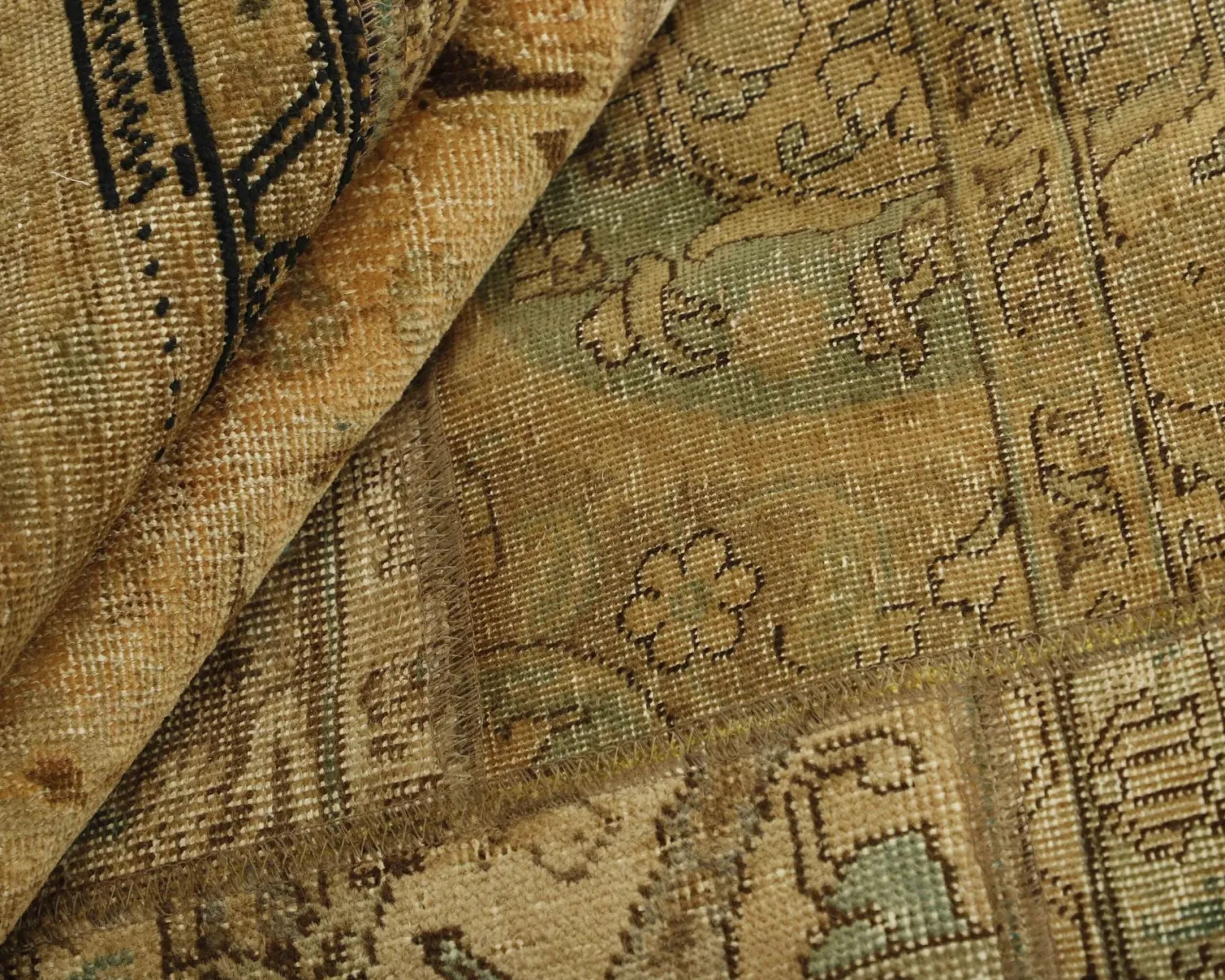 Vintage Patchwork orientalisk matta 199 x 312 cm