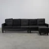 Vislanda 5-sits soffa med divan svart
