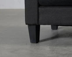 Vislanda 5-sits soffa med divan svart