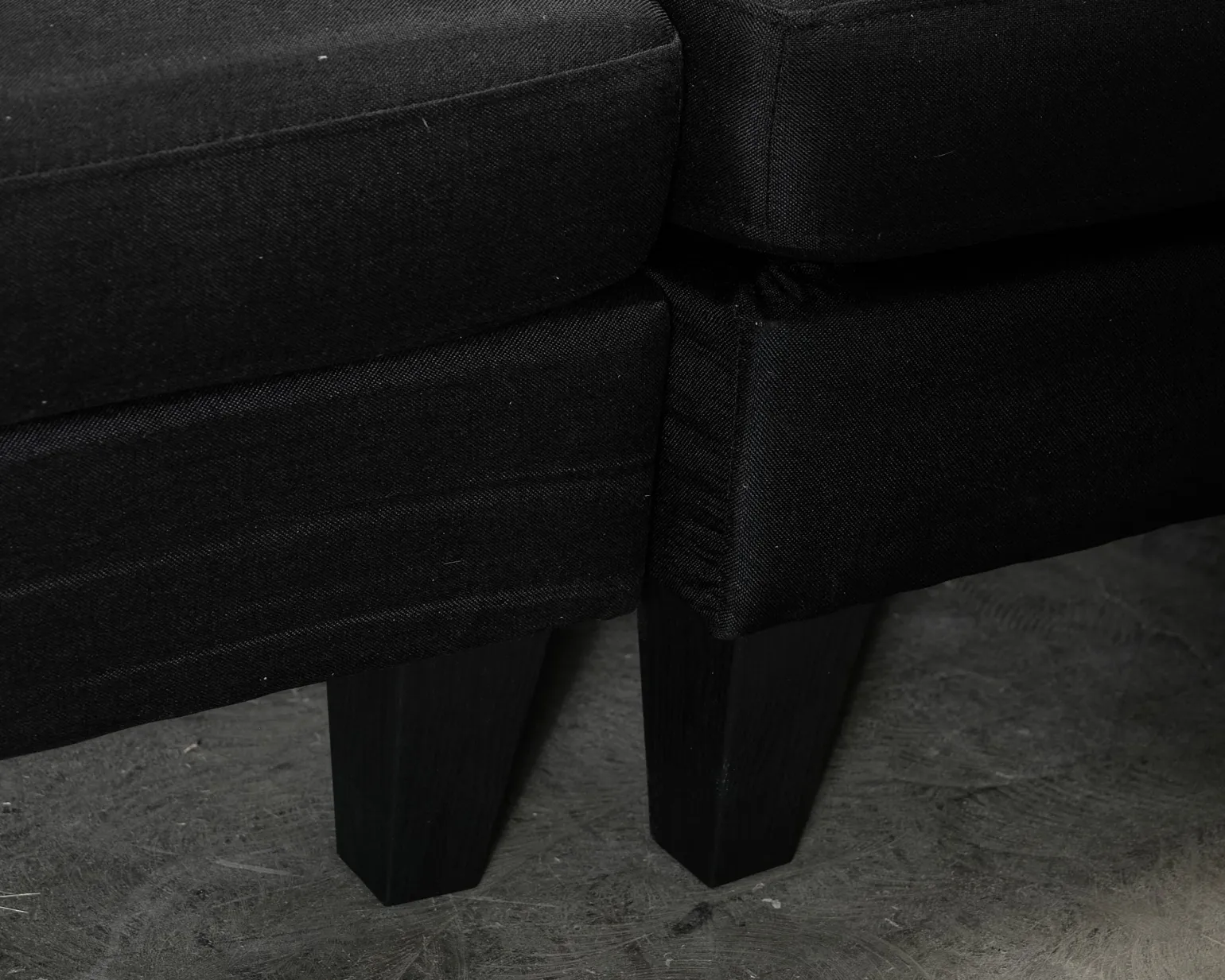 Vislanda 5-sits soffa med divan svart