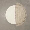 Woven Works Arc ullmatta ø 120 cm vit / beige