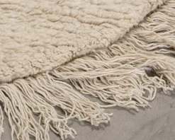 Woven Works Arc ullmatta ø 120 cm vit / beige