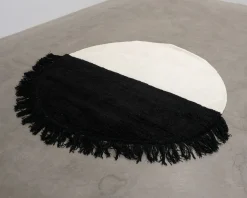 Woven Works Arc ullmatta ø 200 cm vit / svart