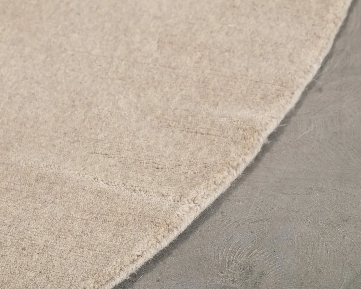 Woven Works Canvas ullmatta ø 250 cm beige